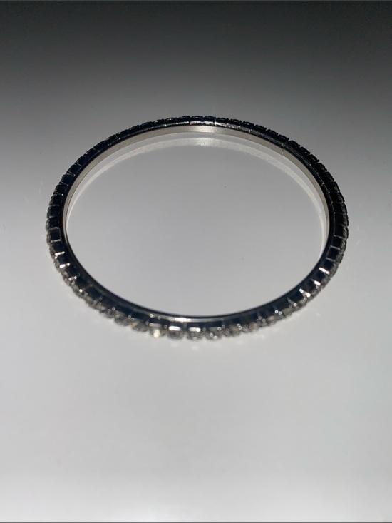 Anthropologie Jewelry - Silver Crystal Eternity Bangle Bracelet - Women's Jewelry